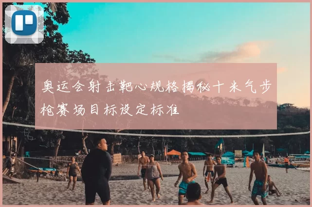 奥运会射击靶心规格揭秘十米气步枪赛场目标设定标准