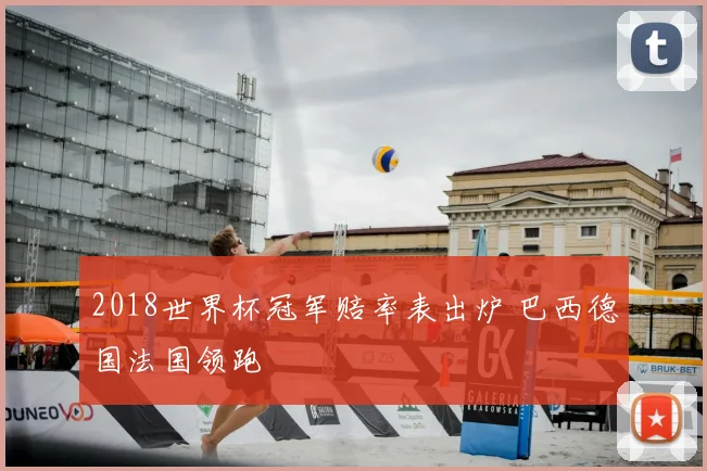 2018世界杯冠军赔率表出炉 巴西德国法国领跑